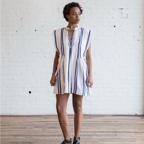 Isabel Marant Blue and White Striped Dress, Size 0 - Picture 3 of 6